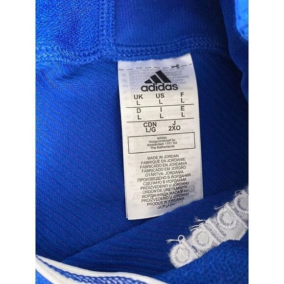 Adidas Techfit Primeknit Football Jersey Men’s Sz L Blue Compression Fit NO TAG - Picture 8 of 12